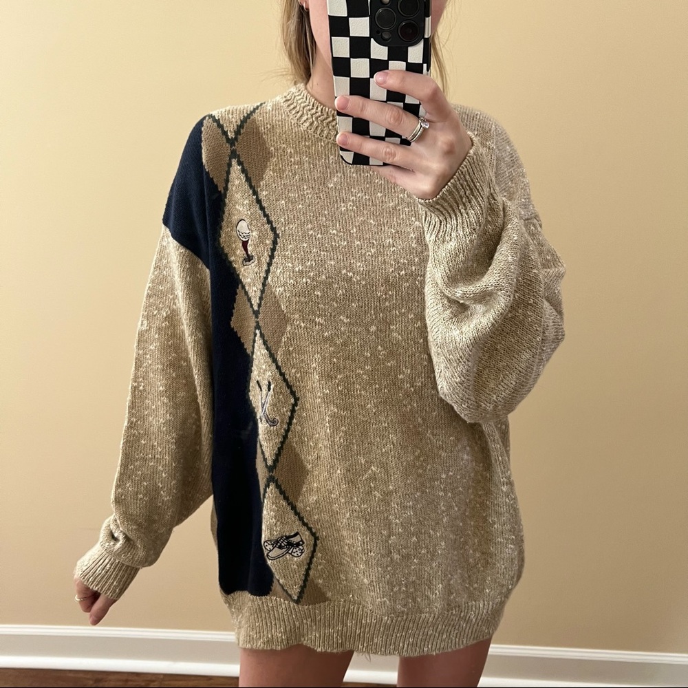 VTG Izod Crewneck Sweater L